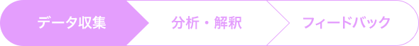 データ収集>分析・解釈>フィードバック