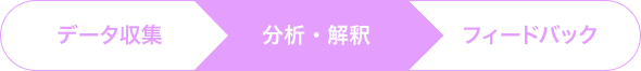 データ収集>分析・解釈>フィードバック