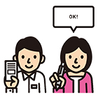 レシート（売上伝票）にサイン
