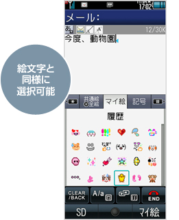 「マイ絵文字」の利用イメージ