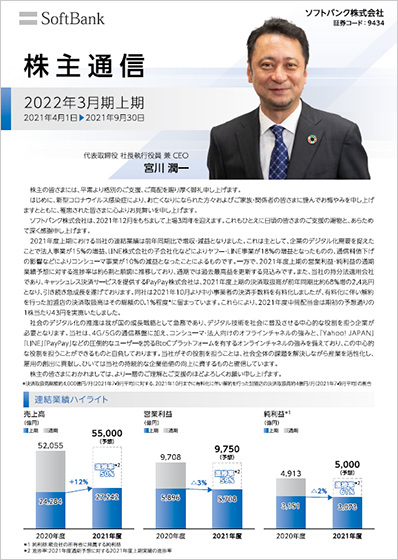 2021年度上期 株主通信
