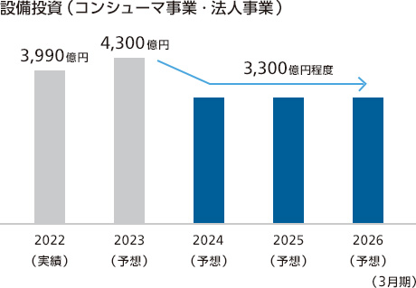 設備投資(コンシューマ事業・法人事業)の図