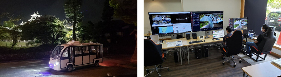 夜間の運行(イメージ)/コントロールセンターでの監視・操縦(イメージ)