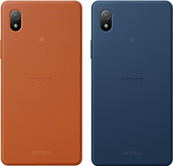 Xperia Ace III(ソニー製)(左から)ブリックオレンジ、ブルー