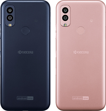 Android One S10(京セラ製)(左から)ネイビー、ピンク