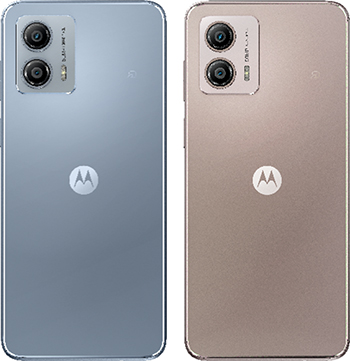 moto g53y 5G(モトローラ製)(左から)アークティックシルバー、ペールピンク
