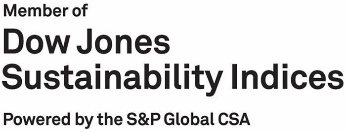 Member of Dow Jones Sustainability Indices Powered by the S&P Global CSA