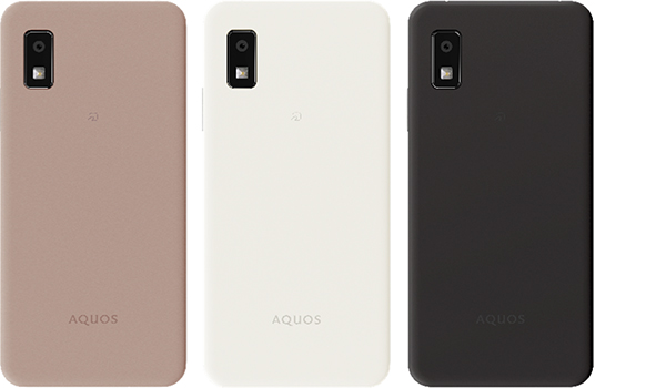 AQUOS wish3(シャープ製)(左から)ピンク(“ワイモバイル”オリジナルカラー)、ホワイト、ブラック
