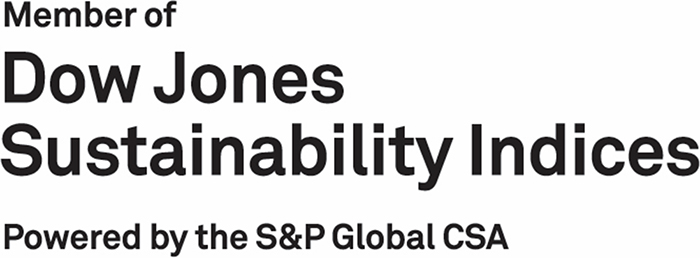 Member of Dow Jones Sustainability Indices Powered by the S&P Global CSA