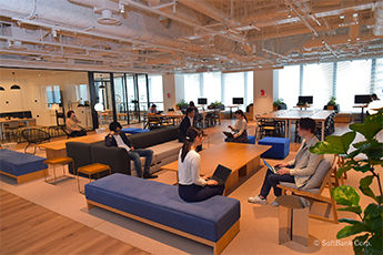 Office environments featuring cutting-edge technologies