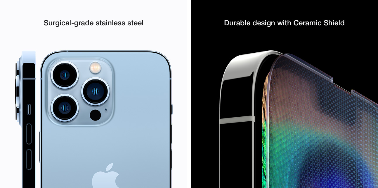 Surgical-grade stainless steel Durable design with Ceramic Shield