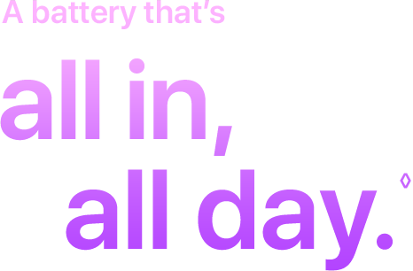 A battery that's all in, all day.◊