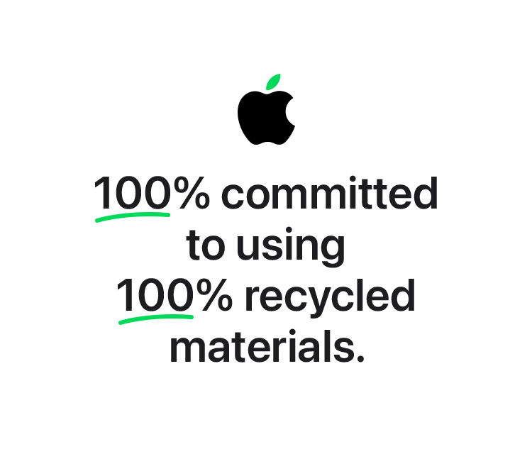 100% committed to using 100% recycled materials.