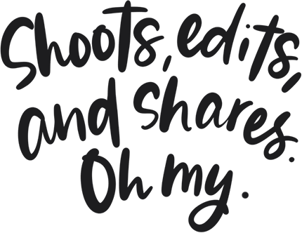 Shoots, edits, and shares. Oh my.