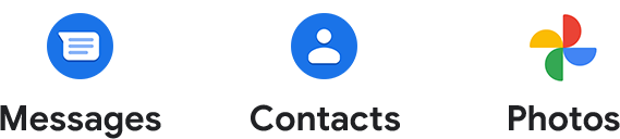 Messages Contacts Photos