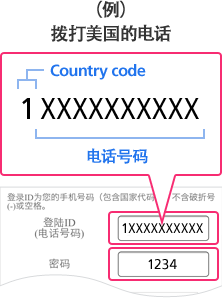 （例）拨打美国的电话
