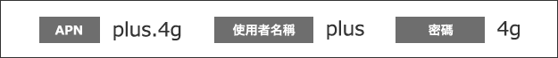 APN plus.4g 使用者名稱 plus 密碼 4g