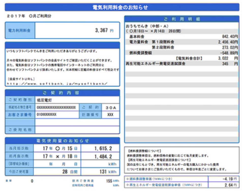 明細書をご契約者さまの住所宛に郵送します。