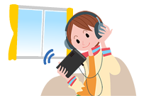 息子はタブレットで音楽番組を鑑賞中！