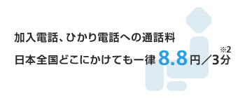 ひかり電話は通話料もおトク！