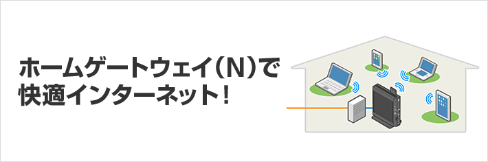 ホームゲートウェイ（N）で快適インターネット！
