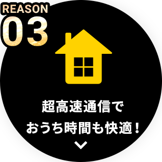 REASON03 超高速通信でおうち時間も快適！