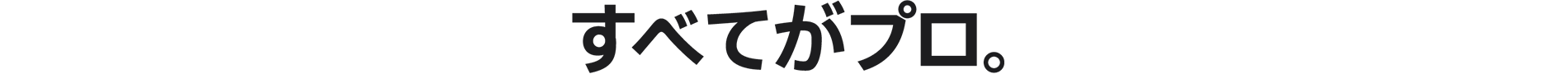 すべてがプロ。