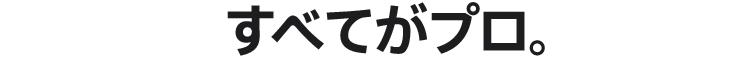 すべてがプロ。