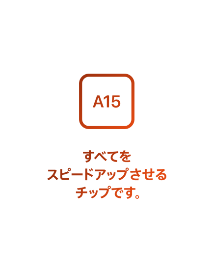 A15 すべてをスピードアップさせるチップです。