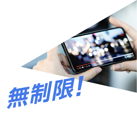 動画·SNSを見るのも 音楽聴くのも 無制限!