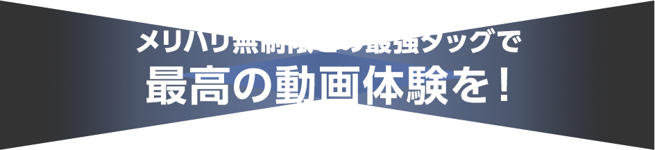 メリハリ無制限との最強タッグで 最高の動画体験を！