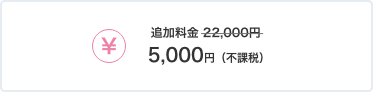 お支払い額5,000円（不課税）