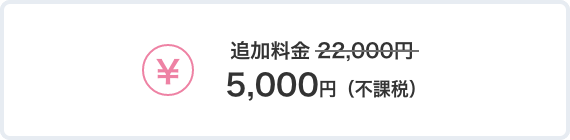 お支払い額5,000円（不課税）