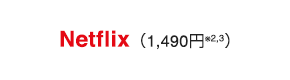 Netflix（1,490円※2,3)