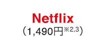 Netflix（1,490円※2,3)