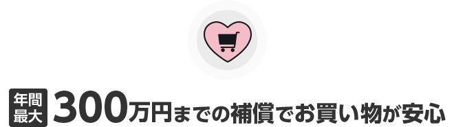 年間最大300万円までの補償でお買い物が安心