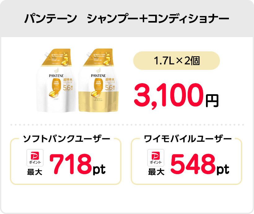 パンテーン　シャンプー＋コンディショナー
