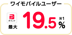 ワイモバイルユーザーPayPayポイント最大19.5%