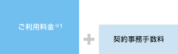 ご利用料金※1 ＋ 契約事務手数料