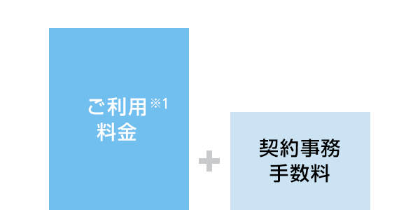 ご利用料金※1 ＋ 契約事務手数料
