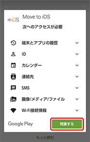 「同意する」を押します。