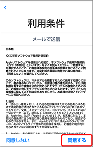 3. 利用条件を確認し、「同意する」を押します。