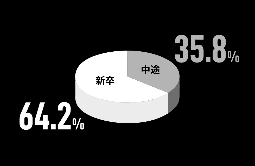 新卒・キャリア 採用比率